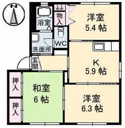 ドリームハイツKEN 2棟の物件間取画像